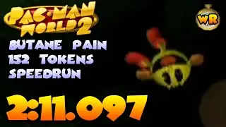 Pac-Man World 2 - Butane Pain - 152 Tokens Speedrun in 2:11.097【WORLD RECORD】
