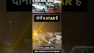 Tata Nexon Crash with Jeep Compass |Massive Rollover | #tatanexoncrash  #jeepcompasscrash