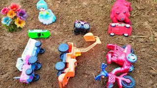 Gadi wala cartoon | toy GCB  tractor Car doll & Cycle toys | chhota Bheem wala tractor toy