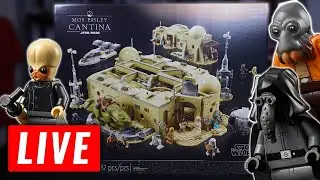 🔴LEGO Star Wars MOS EISLEY CANTINA 75290 LIVE BUILD! (Part 2)