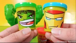 Play-Doh Smashdown Hulk and Iron Man Can Heads Msdisneyreviews
