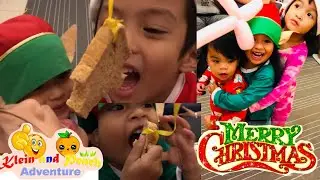 Youtuber Christmas party - kids Fun Video -Exchage gifts- - Klein and Peach Adventure
