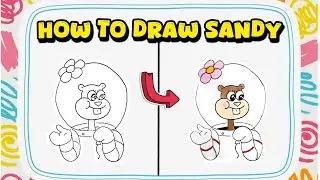 How to Draw Sandy Cheeks from SpongeBob SquarePants Easily