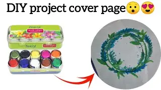 DIY Blue wreath  card || DIY flower designed  frame for projects || easy frame ideas