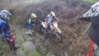 Husqvarna TE 250 2017 -Brook rail - Wet stone walkway- Hard Enduro