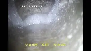 1107 E 4th St, sewer lateral, tie in to another lateral 
