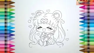 How to draw Sailor Moon /Easy drawing / Chibi Anime