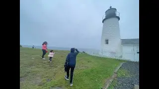 We climbed to the top of Pemaquid Point Lighthouse in Maine, USA