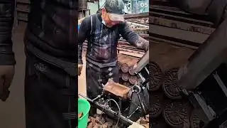 Lever pressed firm&mdash;morning force shapes metal&rsquo;s quiet edge
