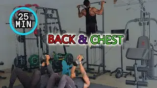 25 MINUTE DUMBBELL BACK & CHEST WORKOUT | LightWeight