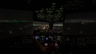 Boeing 777-300ER Night Approach and Landing &ndash; Cockpit View