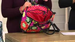 Vera Bradley Signature Print Trimmed Satchel with Jill Bauer