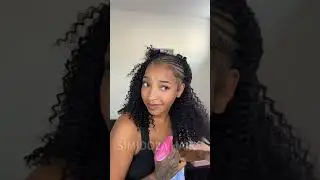 how to define the curls #halfwig #kinkycurlywig #curlyhair