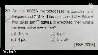 Micro processor MCQ l TNEB AE l GATE EEE l TANCET Exam preparation