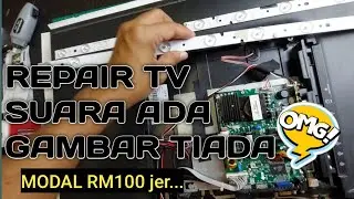 VIRAL TEKNIK TUKAR BACKLIGHT LCD TV UNTUK MASALAH SKRIN GELAP TAPI ADA SUARA