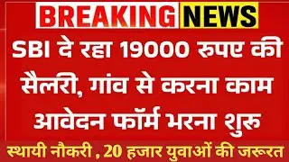 SBI देगी 20,000 युवाओं को रोजगार । State Bank of India youth for India Fellowship 2025 । Jobs in SBI
