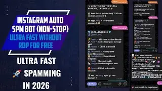 INSTAGRAM AUTO SPAM BOT (TELEGRAM)| ULTRA FAST SPEED WITHOUT RDP RUN FOR LIFR TIME | INSTGRM SPM FYT