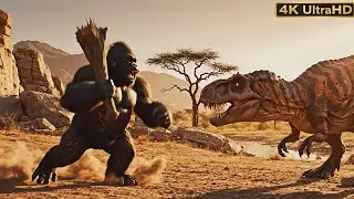 EPIC BATTLE King Kong vs Utahraptor &ndash; Ultimate Monster Showdown! 🦍🦖🔥 | AI Cinematic Short Film 4K