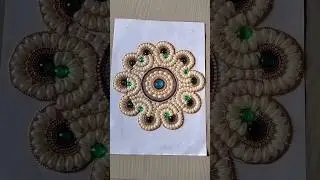 Attractive and elegant ready to use kundan rangoli 😍. #youtubeshorts #diydecor #artscraft