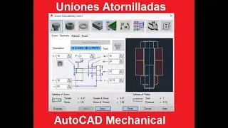🔩Calculando uni&oacute;n de pernos de ejercicio real con AutoCAD Mechanical, Elementos de M&aacute;quinas🔩