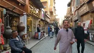 Walking Around Khan el-Khalili | Enjoying the Views, Local Culture, and Vendors | Cairo Dec 2023