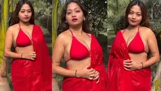 Actress Desi Diva Alert Bengal Girl Steals the Show in Red saree #actress #bollywood 