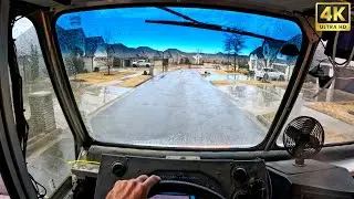 FedEx in the Rain | Suburban Route (4K 60FPS)