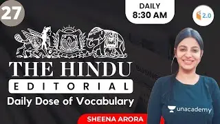 Daily dose of Vocabulary | By Sheena Arora | For All Competitive Exams | Day 27
