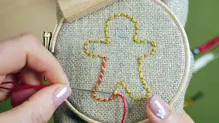 Gingerbread man - whipping the outline / Pepperkakemann - slynging av omrisset