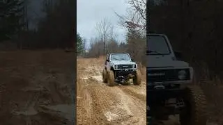 Suzuki Samurai on Toyota axles with YJ springs and 37s #suzukisamurai #offroading #offroad  #toyota