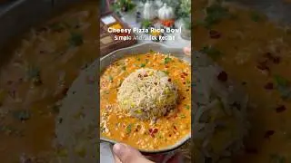 Cheesy Pizza Rice Bowl | Quick And Easy Recipe #shorts #ytshorts #viralreels #trending #cooking #yum