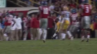 Leonard Fournette trucks Ole Miss defender