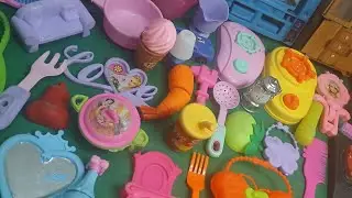 Satisfying with unboxing #colr full miniature barbie kitchen sapoon set toys #asmr #video 😍 😋 