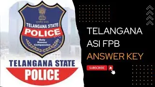 Telangana TS ASI FPB Answer Key
