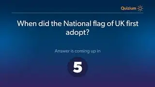 When did the National flag of UK first adopt?�   National Flag of UK Quiz