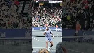 crazy point with double tweener made by alcaraz and tiafoe #shorts #tennis #sports