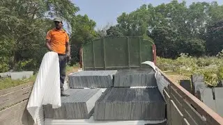 loading granite||granite factory #zblack #blackgranite #granite #marble #makranaflooring #moulding
