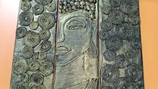 DIY BUDDHA JI WALL DECORATION| Buddha wall hanging craft| Best put of waste idea|