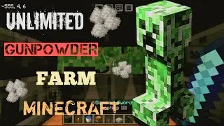 Minecraft Gunpowder Farm | Creeper Easy Farm | Minecraft Working Gunpowder Farm Pocket Edition |