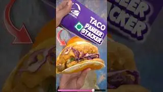 Taco Bell Paneer Mushroom Double Stacker Taco, Any Good? #trend #shortvideo #ytshortsindia
