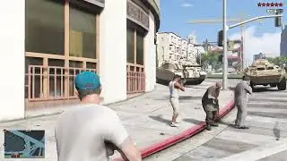 GTA V: Trevor, Michael, Franklin, Chef 10 Star Cop Battle + Escape
