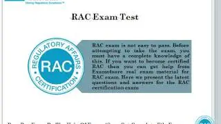 RAC Exam Practice Test Questions