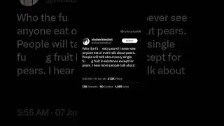 No one eats pears  #memes #birbleton #voiceover #pears #relatable #va #memes #funny