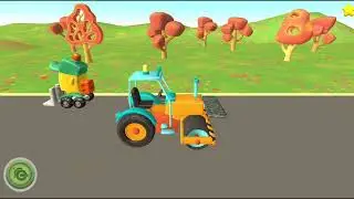 Road roller 😀 kids 