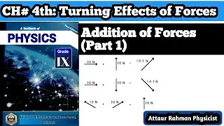 Addition of Forces Part 1 Physics Class 9th explained by Attaur Rahman Physicist
