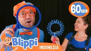 Blippi meniup beberapa gelembung | Blippi Bahasa Indonesia - Video Anak-Anak | Petualangan Blippi