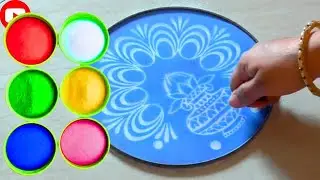 Rangoli designs for diwali easy and beautiful || 4  मिनट में दिवाली पर रंगोली कैसे बनाएं 🔯🔯🔯