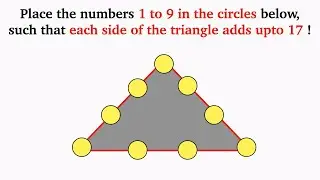 Triangle and Circles Puzzle || Are You Smart Enough to Solve This Number Puzzle !
