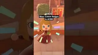 How to wear custom designs designs in #acnh #animalcrossingnewhorizons #acnhdesigns