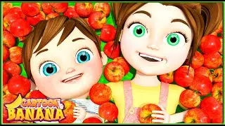 5 Pommes Rouges- Comptine &Eacute;ducative en Musique ! 🍎🔢 Animation pour Tout-Petits - Banana Cartoon